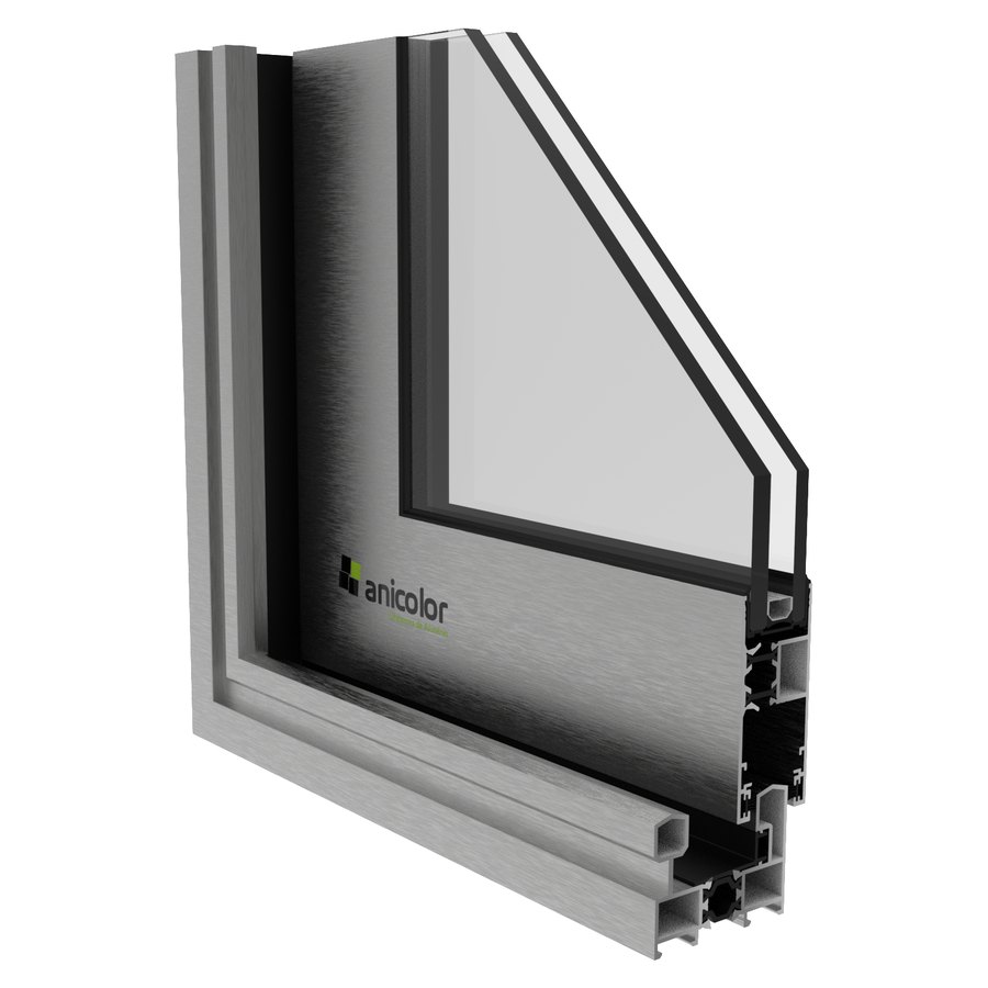 Render 3D del sistema de correderas